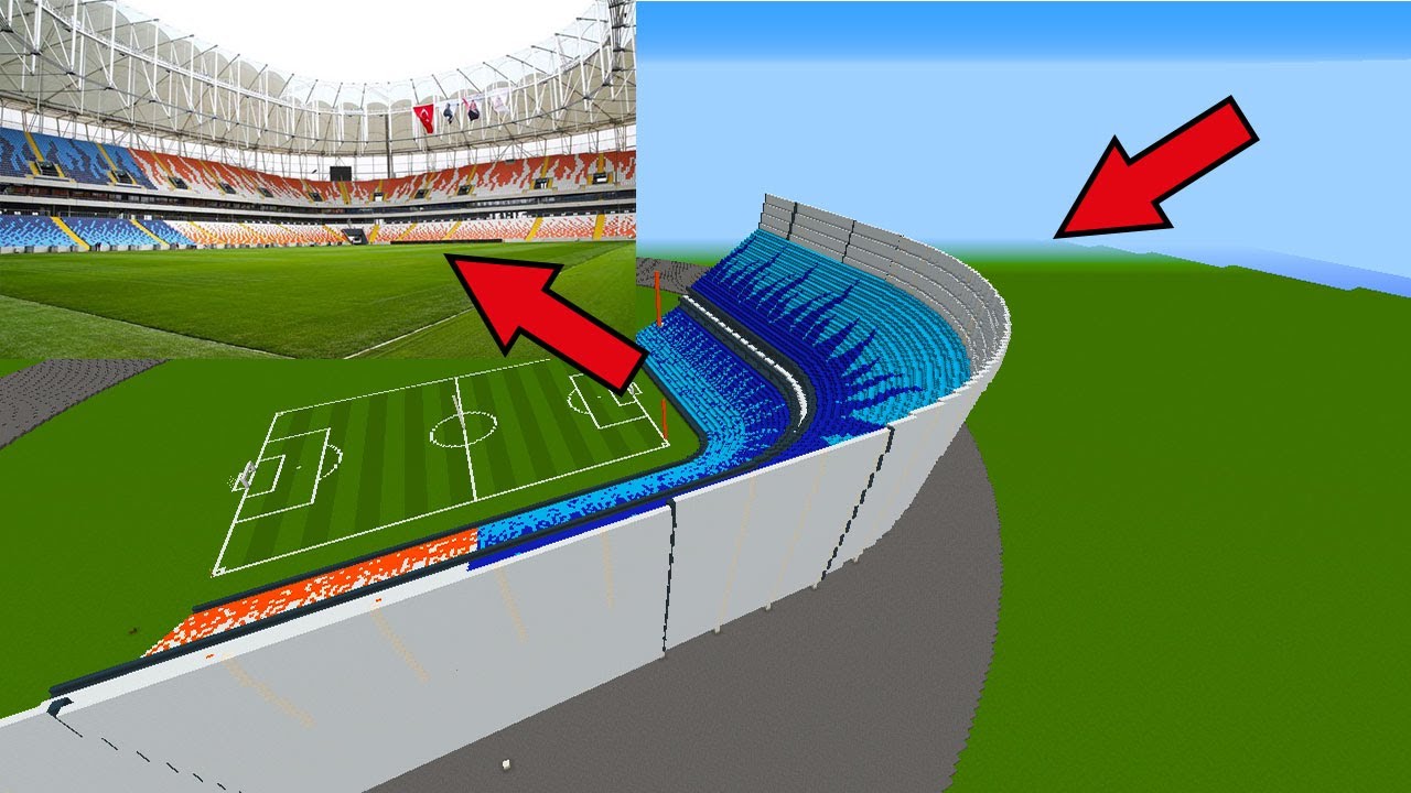 MİNECRAFT STADYUM YAPIMI - ADANA SPOR, ADANA DEMİR SPOR - ADANA STADYUMU - DIŞ KISMI !