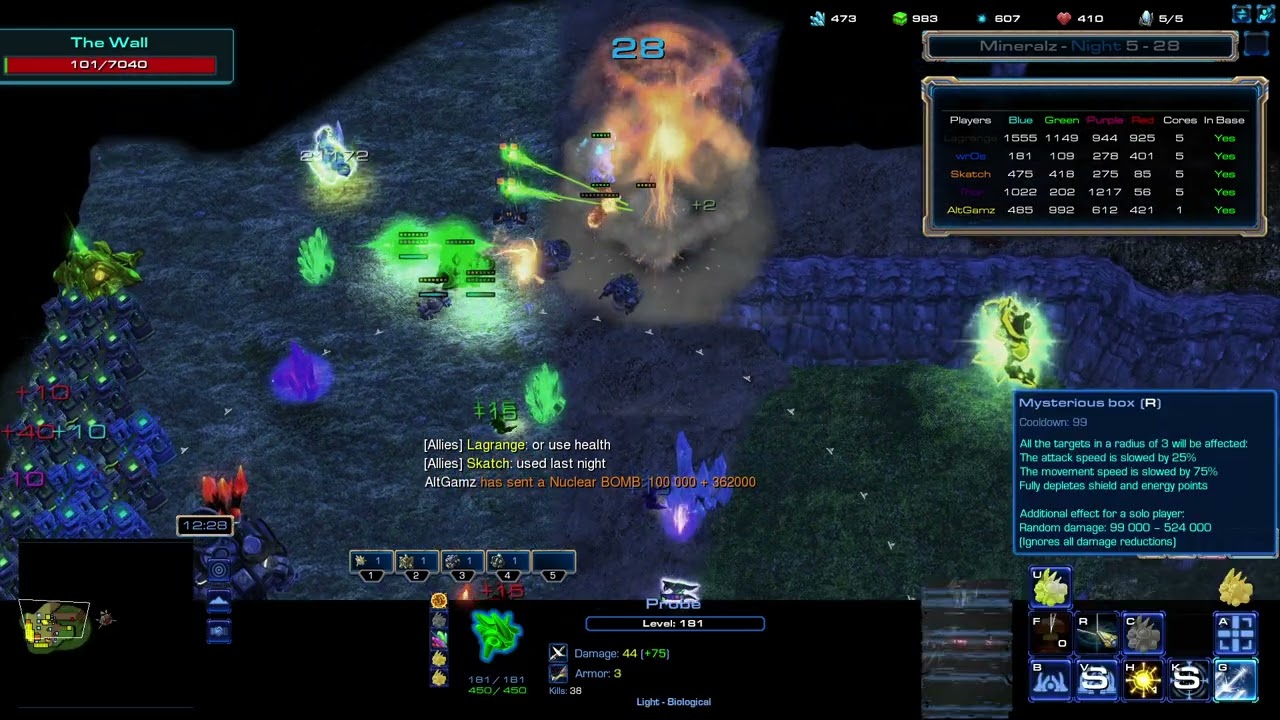 Mineralz Evolution - SC2 arcade - 5 player Hell - Eco role POV