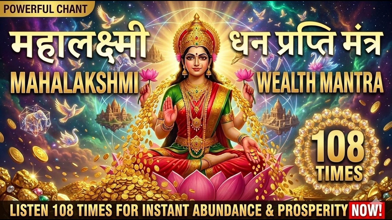 ॐ महालक्ष्म्यै नमो नमः | Mahalakshmi Mantra 108 Times | Deep Meditation Chant