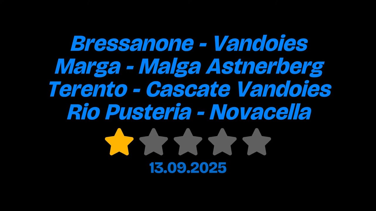 Bressanone - Vandoies - Marga - Malga Astnerberg - Terento - Cascate di Vandoies - E-Mtb  13.09.2025