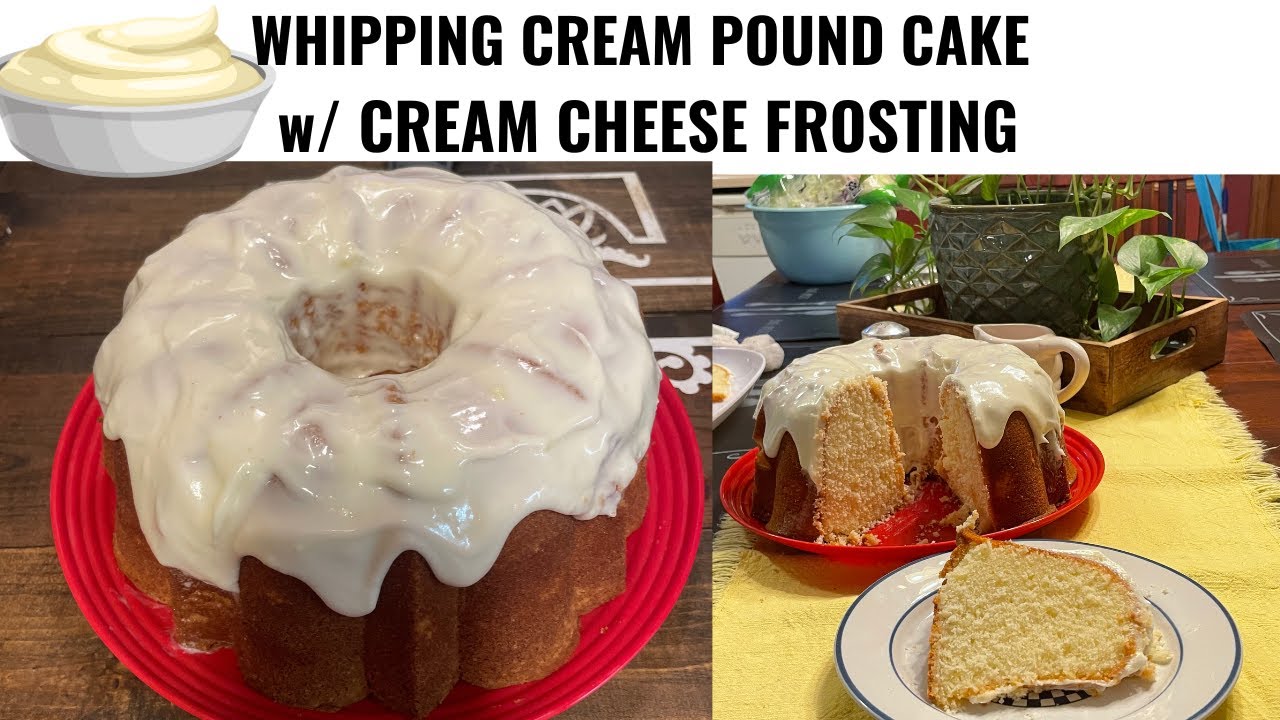 Whipping Cream Pound Cake w/ Cream Cheese Glaze #homemade #cooking #baking #amazing #blessed #diy