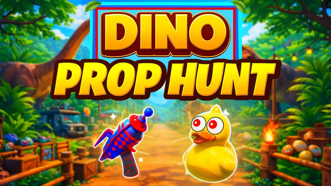 [🚨 SECRET CODES - CAVE??? 🚨] FORTNITE DINO PARK PROP HUNT 🦖 BY MARABLIND - MAP CODE: 9158-9068-6245
