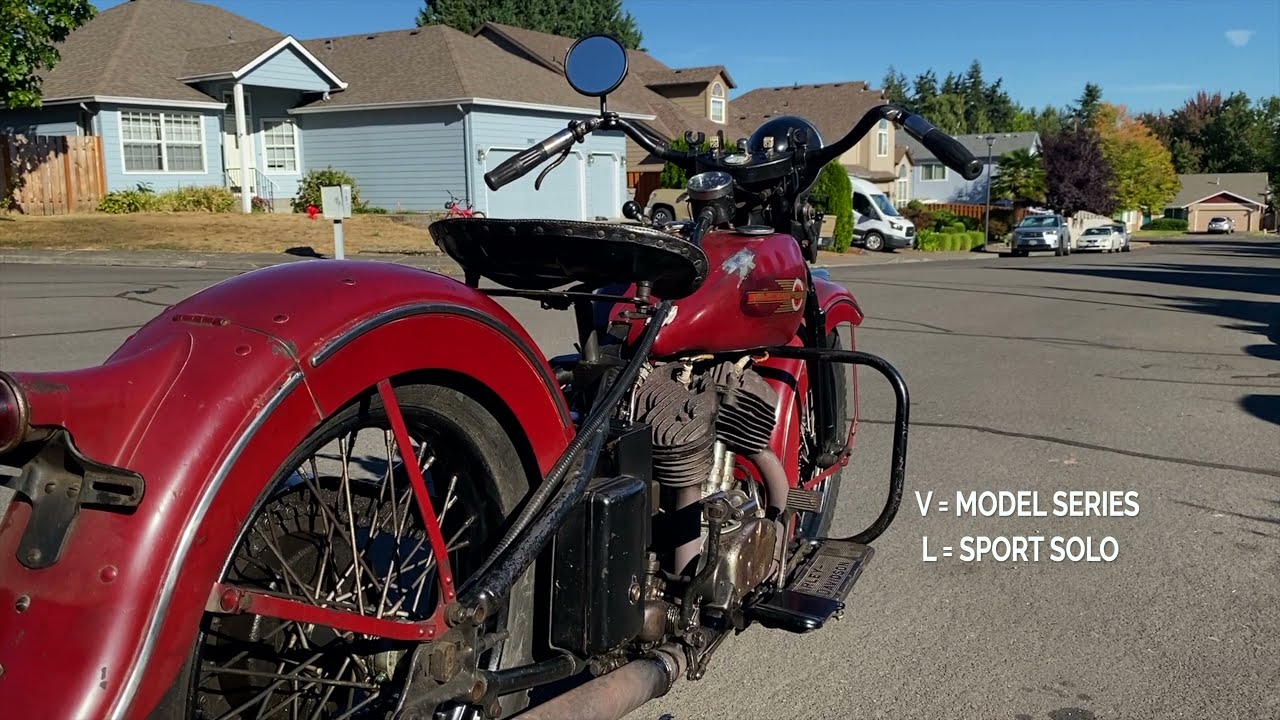 1936 Harley Davidson VLH Flathead motorcycle