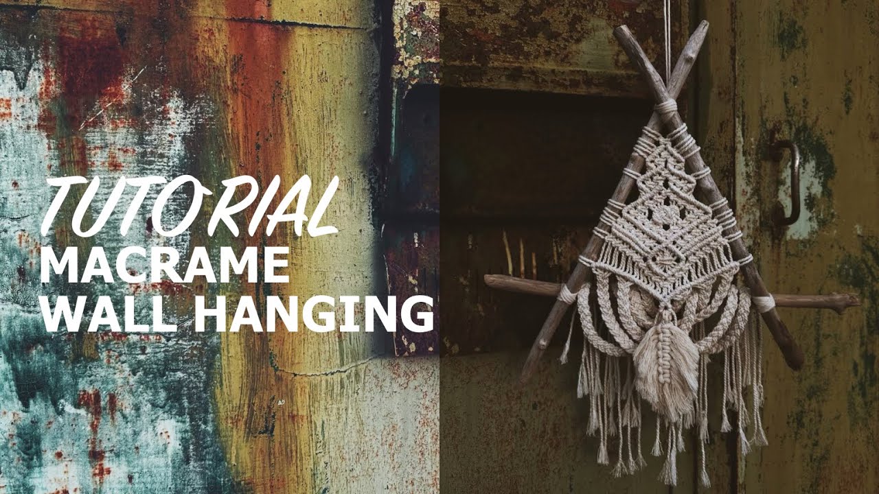 DIY: Triangular Boho Macrame wall hanging Tutorial / Macrame dreamcatcher
