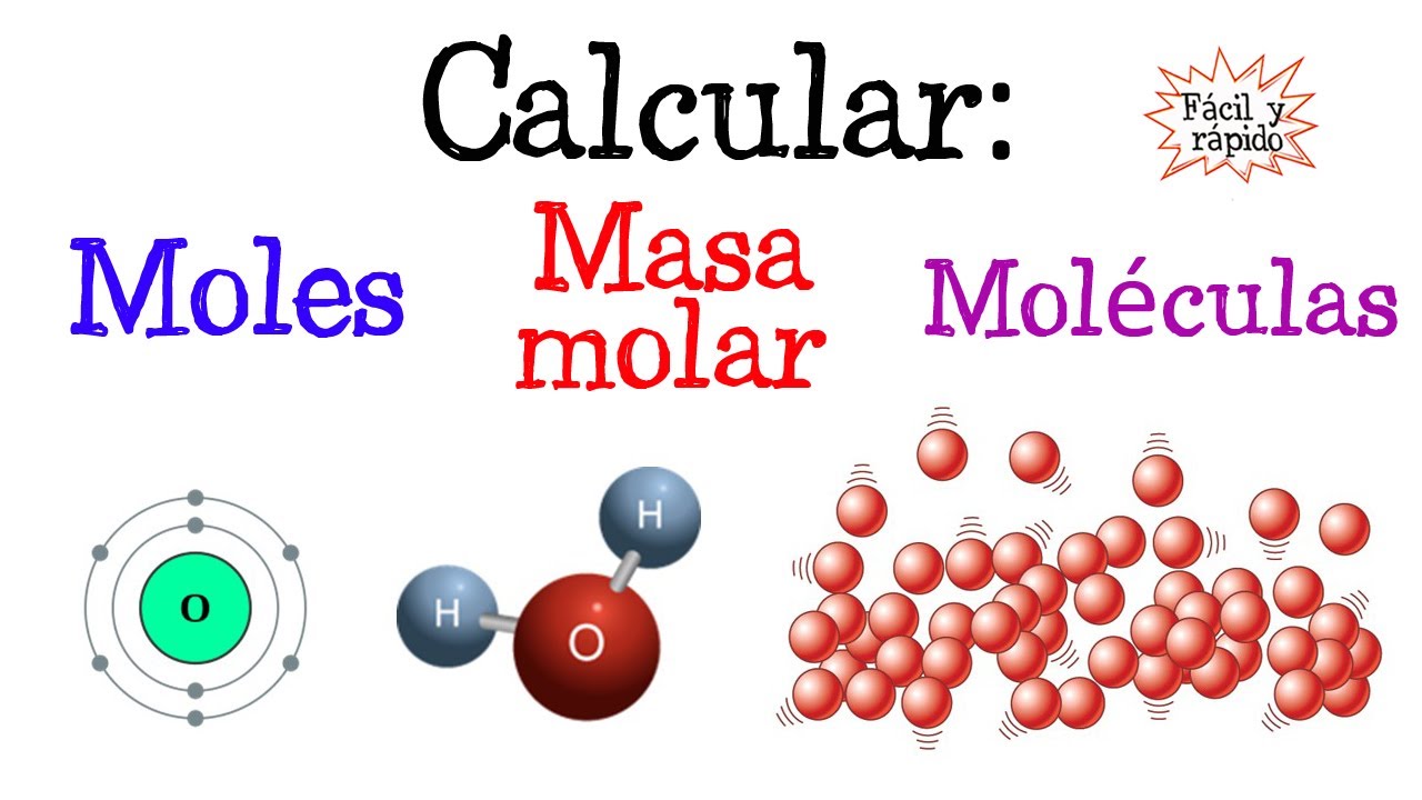 🌐Calcular moles, masa molar y mol&eacute;culas🌐 [F&aacute;cil y R&aacute;pido] | QU&Iacute;MICA |
