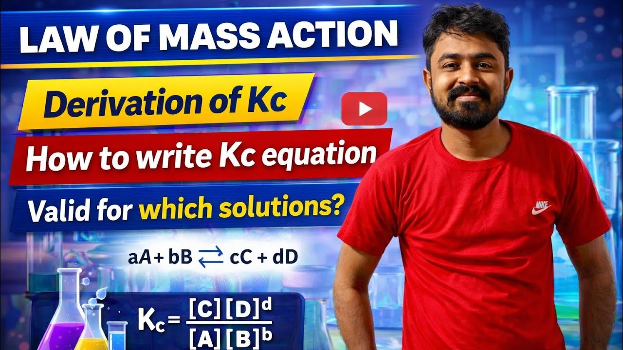 Law of mass action| derivation of Kc | easily explained by sir Asif Nawaz