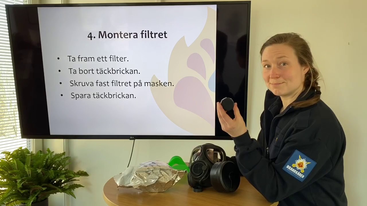 Skyddsmask 90 instruktion tillpassning
