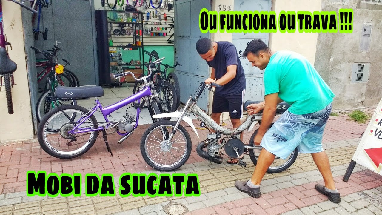 Primeira partida no motor da mobilete da sucata depois de restaurado e olha o que aconteceu