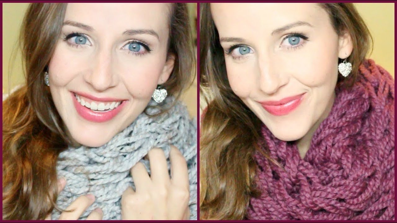 Bulky Fall Scarf DIY: Arm Knitting Tutorial