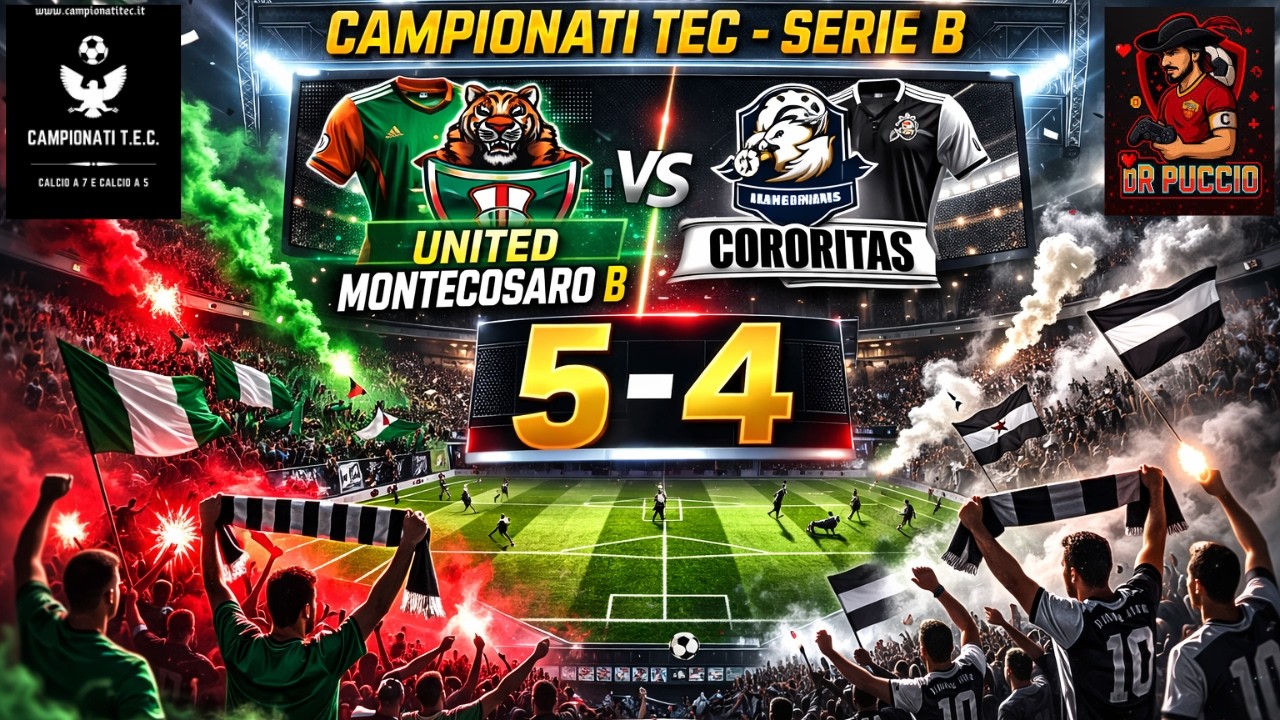 CAMPIONATI TEC- SERIE B - United Montecosaro B vs CORORITAS 5-4