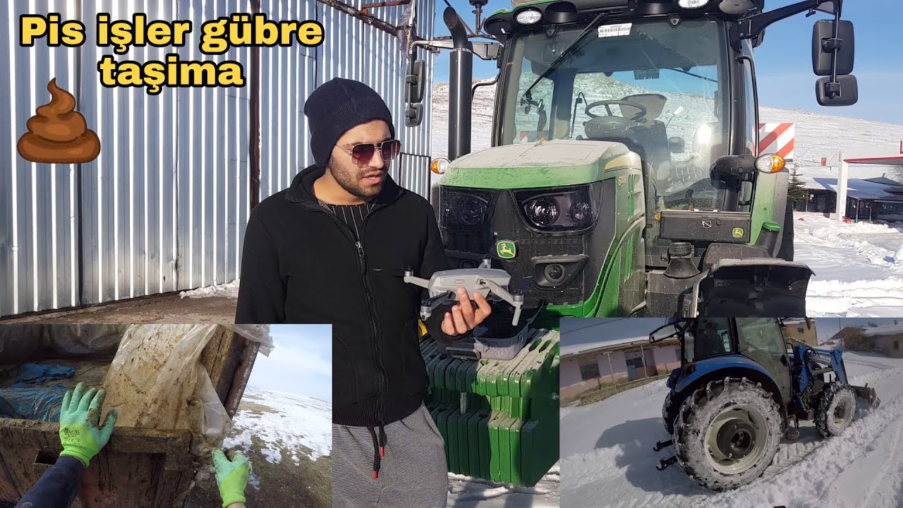 Kışın Çifçi Ne Yapıyor/Hangi Traktör Karda Daha iyi/ 7.000₺ Yeni Drone ilk çekimlerim|6120R TD90