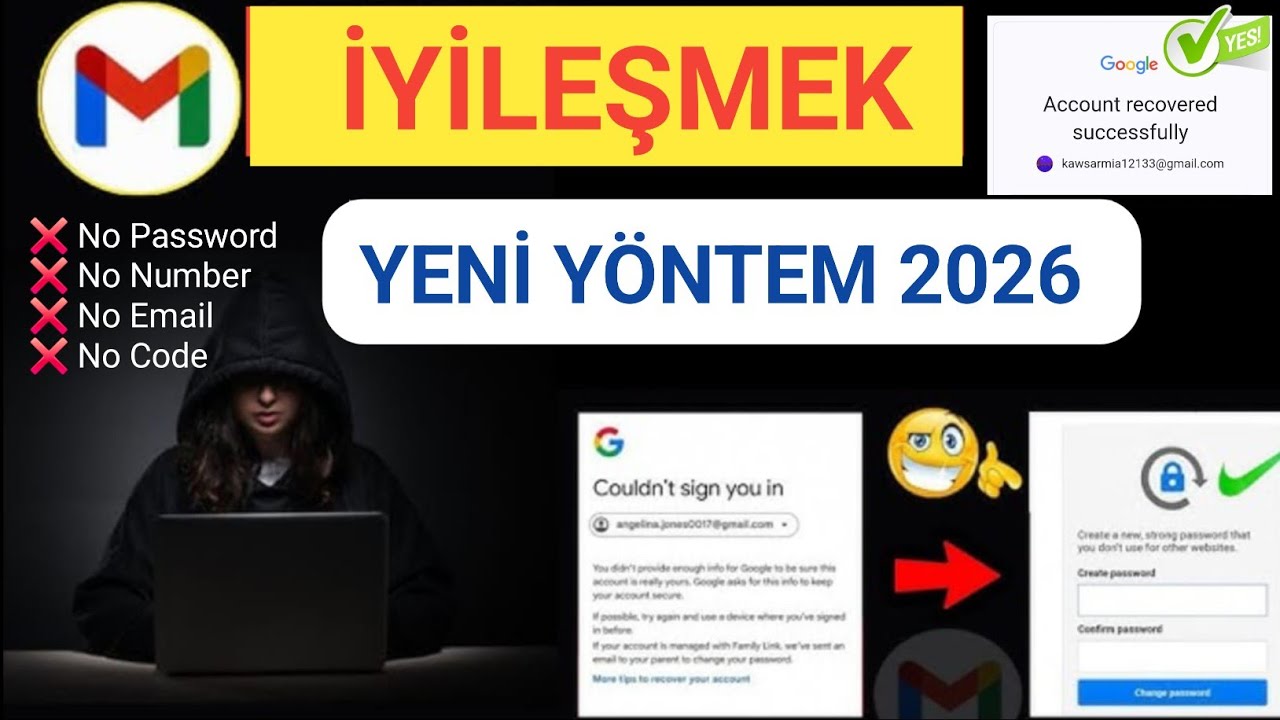 Gmail Hesabı Nasıl Kurtarılır 2026 || Doğrulama Olmadan Google Hesabı Kurtarma