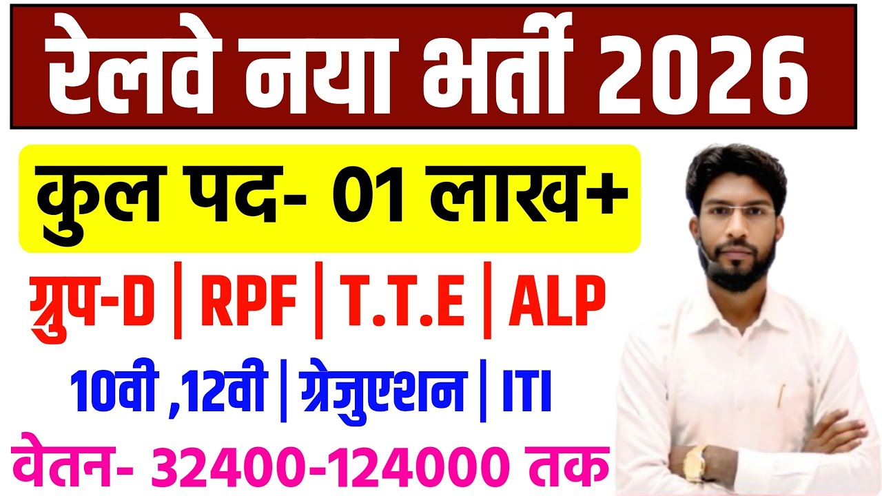 Railway 01 Lakh New Vacancy | Railway New Vacancy 2025-26 | Railway UpcomingVacancy 2026