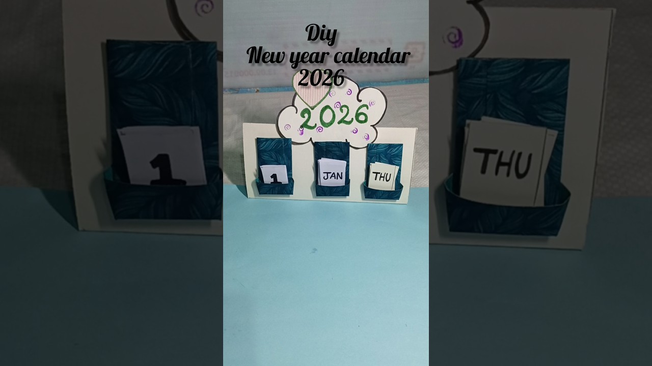 diy new year calendar 2026 # diy#shorts  # youtube shorts #music