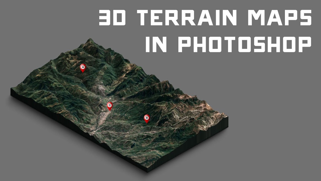 Как создать 3D-карты из Google Maps в Photoshop с помощью инструмента Terrain от 3D Map Generator