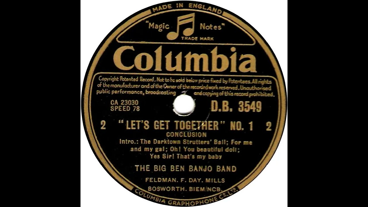 UK New Entry 1954 (76) Big Ben Banjo Band - ''Let's Get Together'' No  1 [Parts 1 & 2]