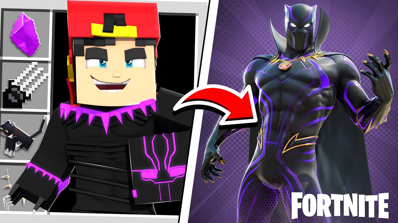Minecraft - HOW TO BECOME BLACK PANTHER IN FORTNITE...
