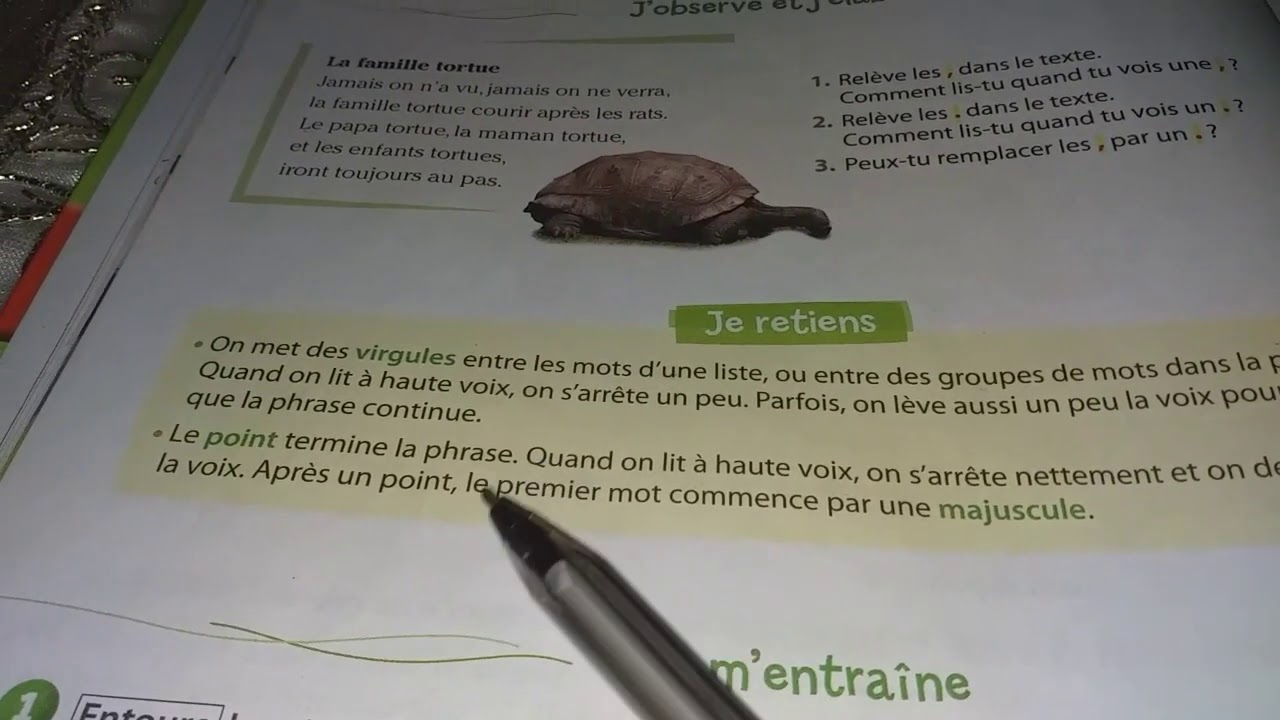 Coquelicot ce1 discipline : Grammaire :La ponctuation de la phrase : le point et la virgule