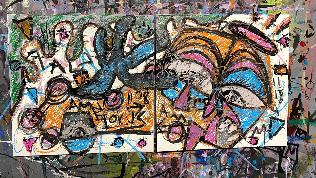 {LIVE} No. 8: Art Studio Drawing Livestream Series  | 2 Works on Paper | Studio Artwork 🔸