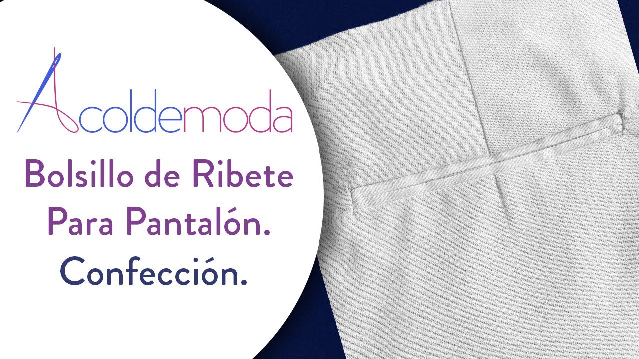 Bolsillo de ribete  para pantalón de hombre DIY