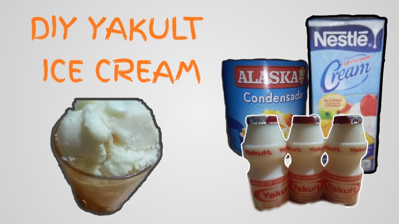 DIY YAKULT ICE CREAM | EASY TO MAKE ICECREAM | Rosalie Vlogs