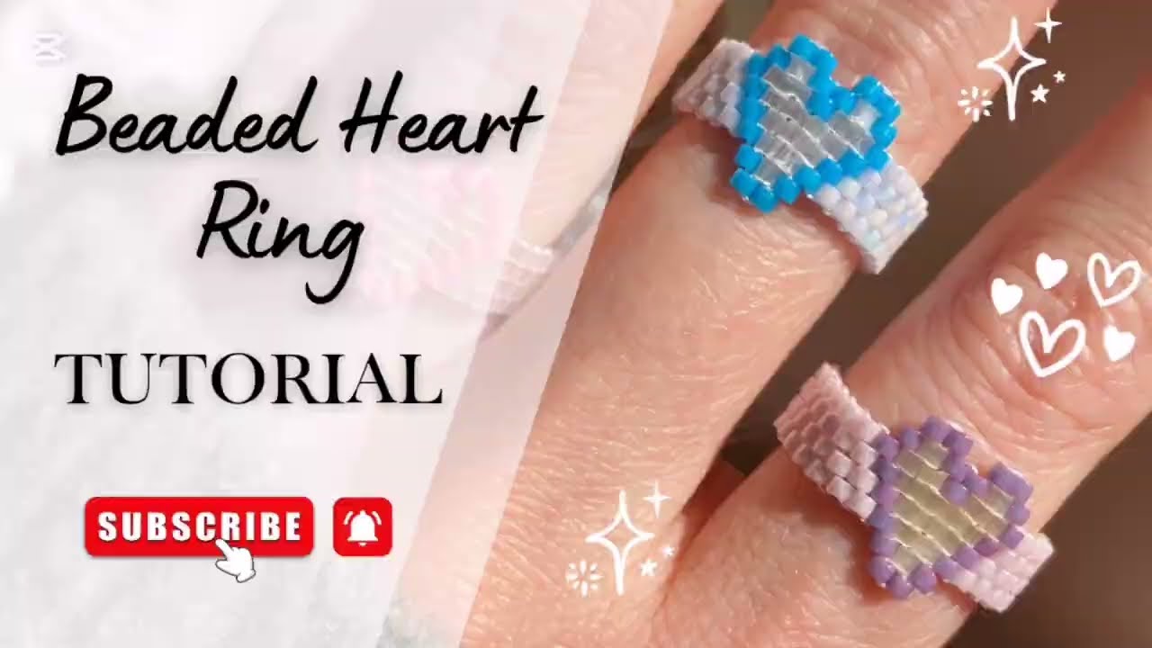 Peyote and Brick Stitch Beaded Heart Ring Tutorial 