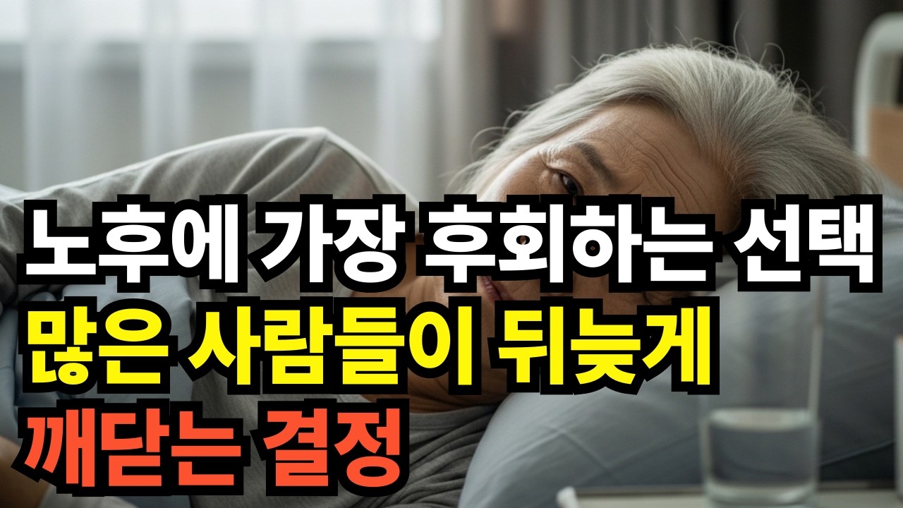 노후에 가장 후회하는 선택#생활습관#방식#노후#건강#질병#병#병원#운동#노후#대책#예방#정보#지원#60대#70대#80대#90대#삶#인생