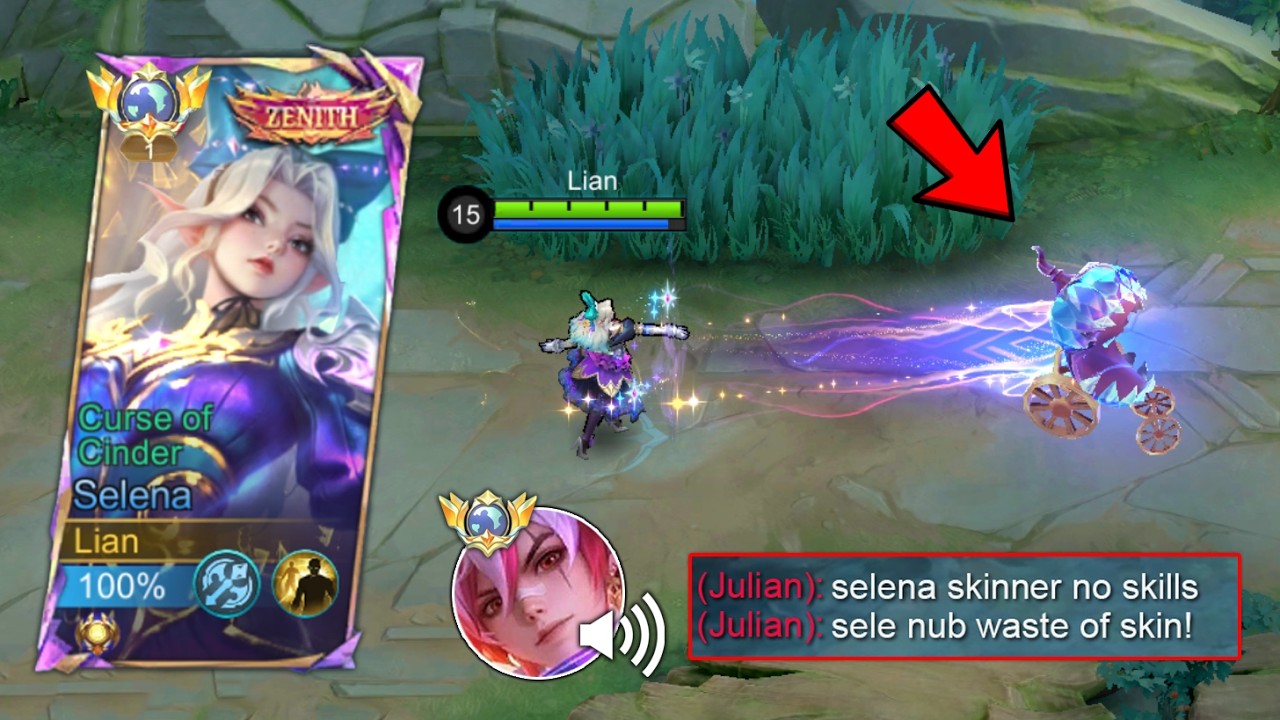 THE REASON WHY THEY HATE THIS SELENA CURSE OF CINDER ZENITH SKIN!! + SECRET TO ONE SHOT BUILD!!