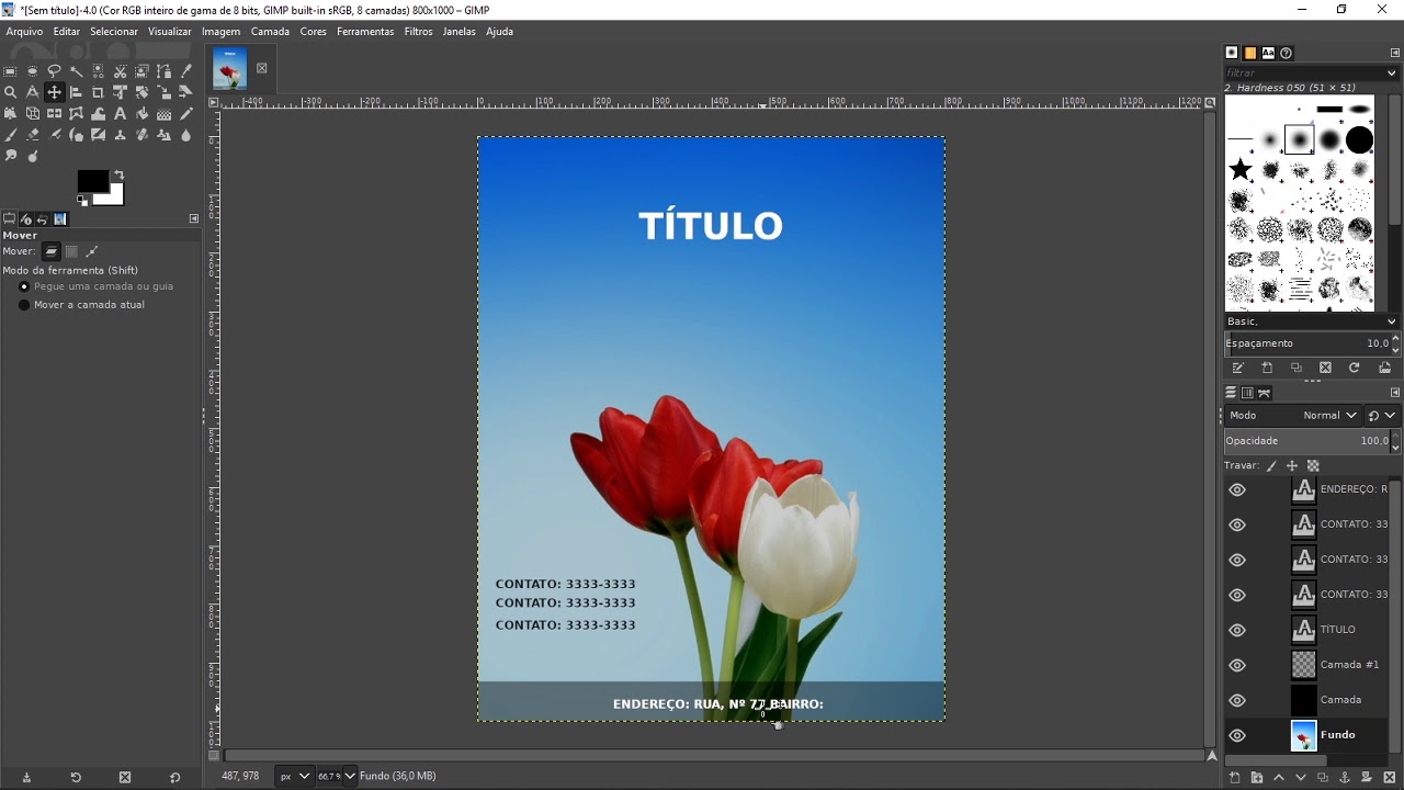 CURSO DE GIMP #04 - COMO CRIAR UM PANFLETO SIMPLES