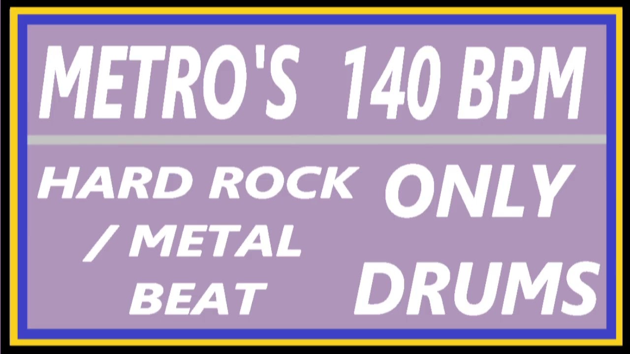 Metrodome Backing Drum Track at 140 Bpm.  Style of Hard Rock / Heavy Metal.  Drums Only.