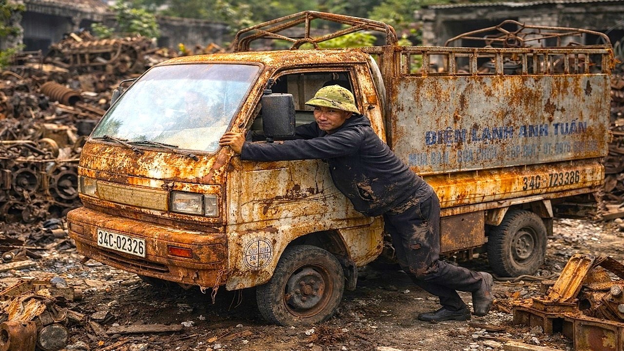 Genius Mechanics Fully Rebuild Suzuki Mini Truck – Extreme Engine Restoration from Total Failure