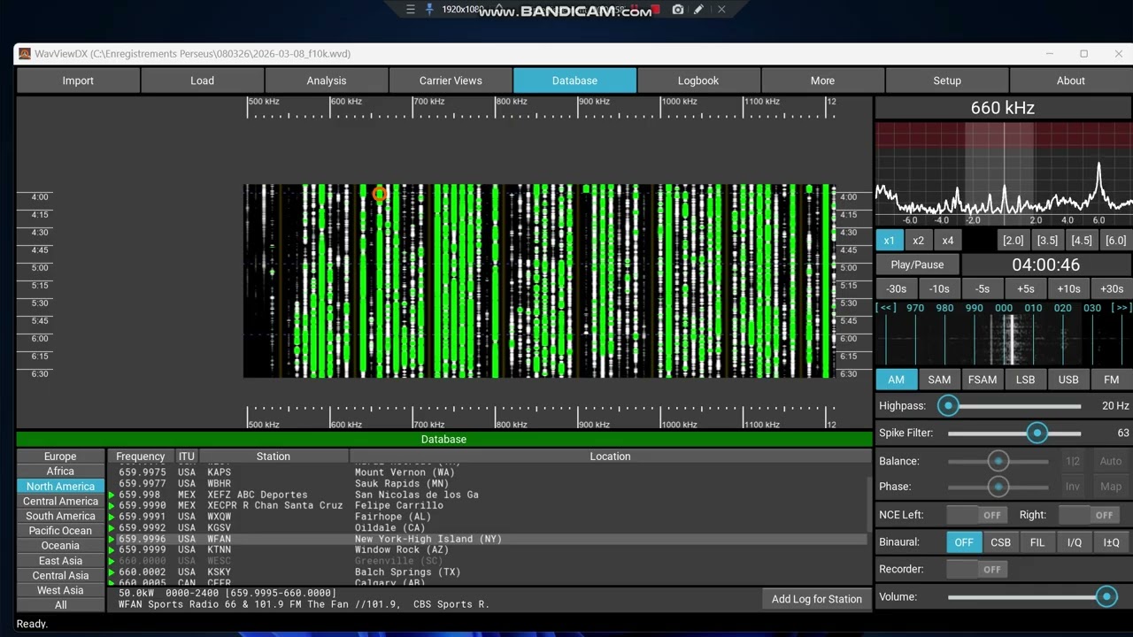 WFAN 660 kHz New York High Island