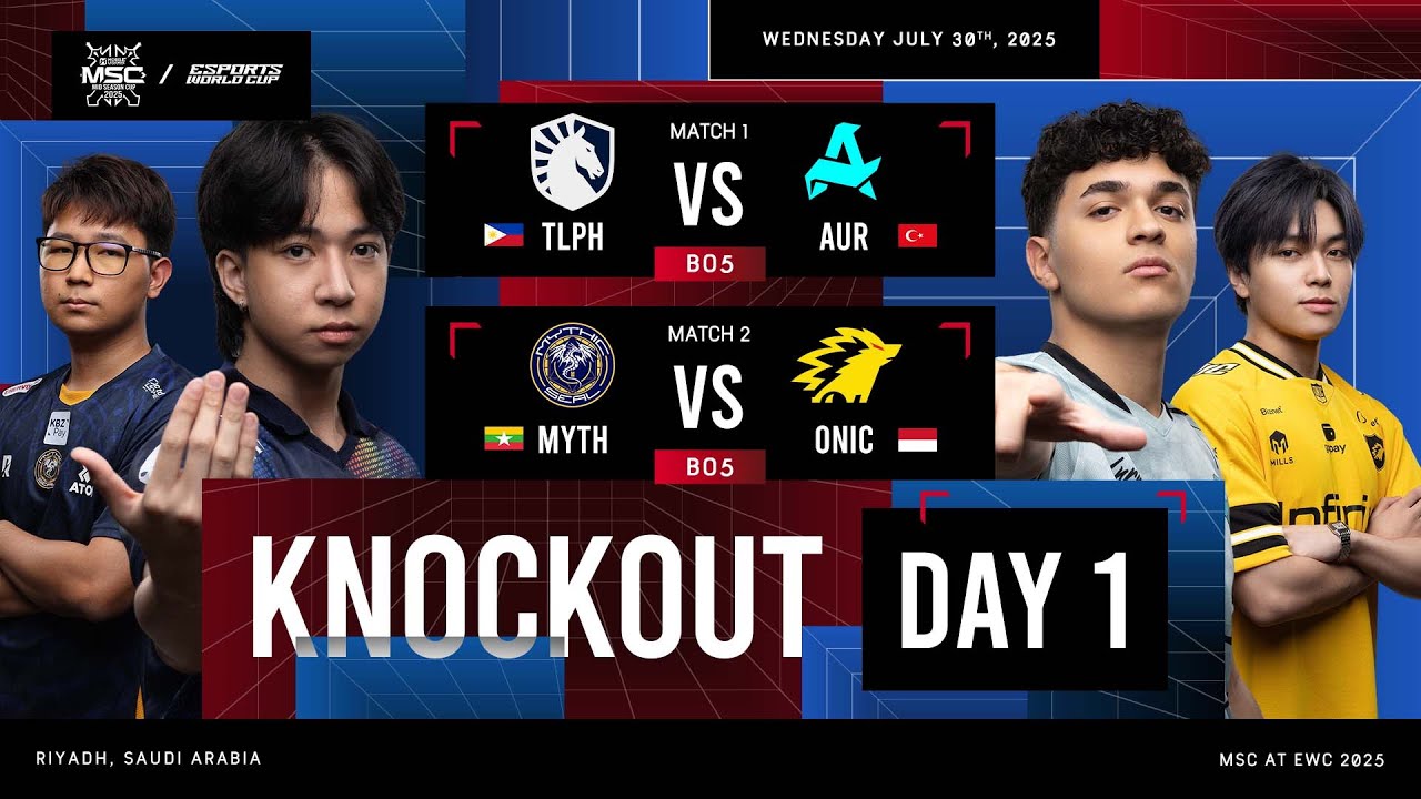 🔴 LIVE | KNOCKOUT STAGE DAY 1 | MLBB MSC at EWC 2025 | (ENG)