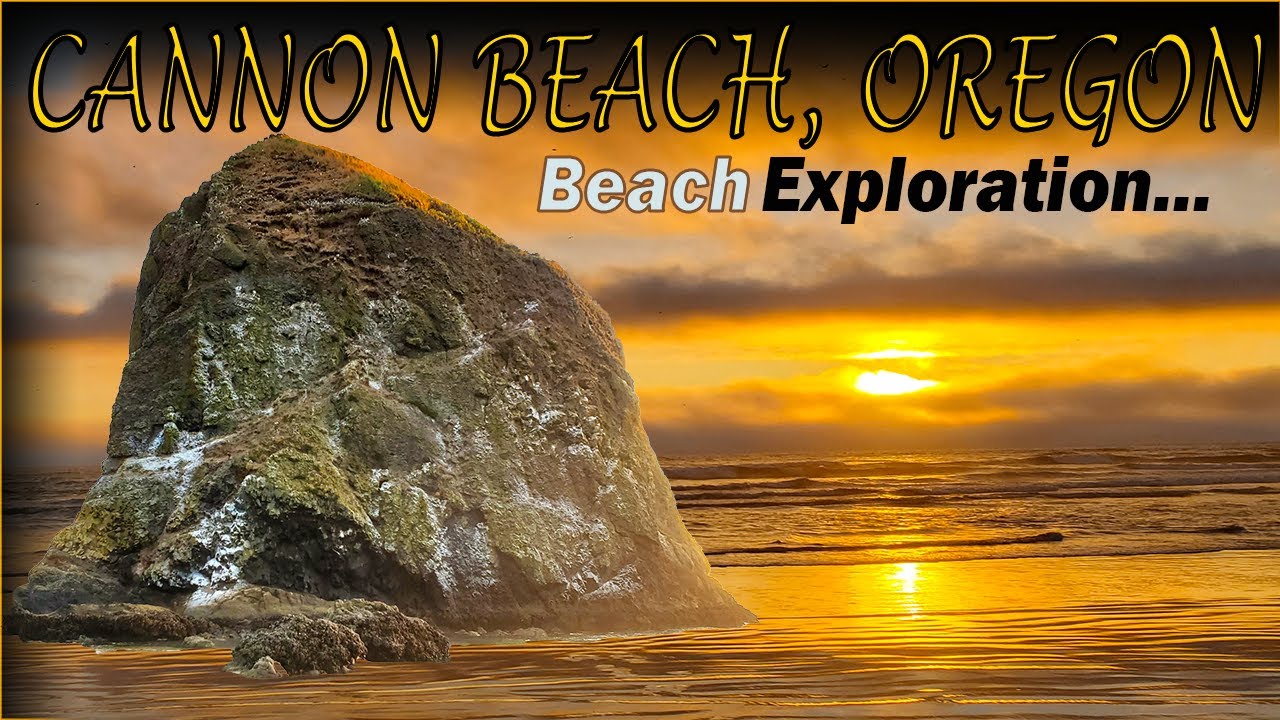 ICONIC Cannon Beach Haystack Rock and Beautiful Oregon Beach Sunset. Epic Road Trip!