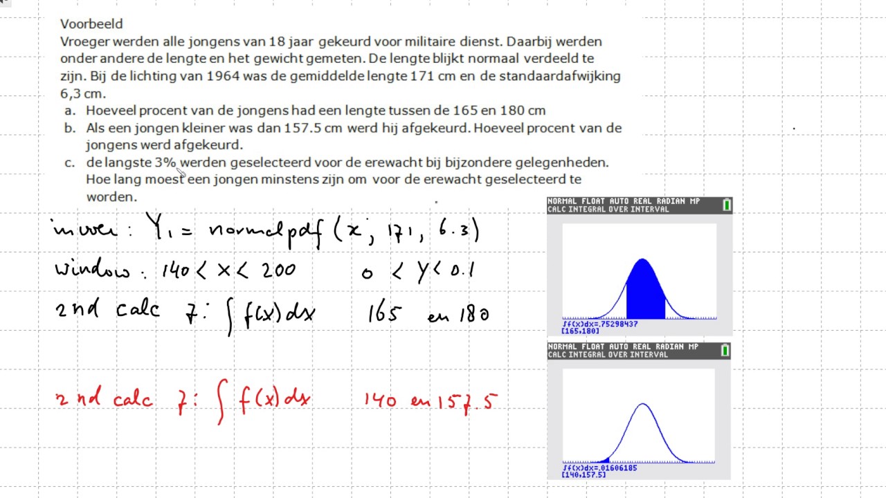 werken met de normale verdeling