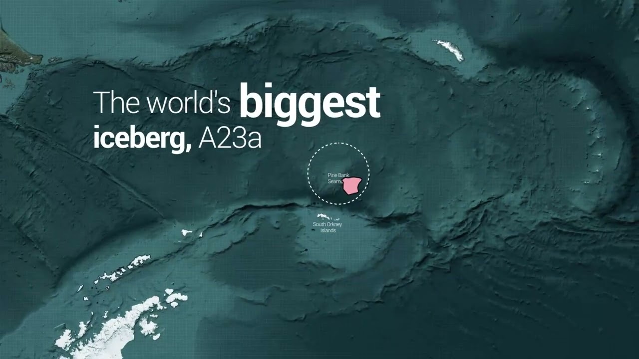 World's largest iceberg A23a spinning in vortex for months