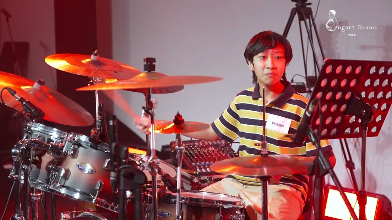 น้อง พีตั้น ตีกลองเพลง Sweet Childs O'Mine งาน Drums Party 2025 โรงเรียนสอนกลอง Ongartdrums