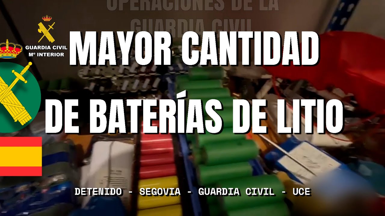 Intervenida en España la mayor cantidad de baterías de litio en un almacén clandestino