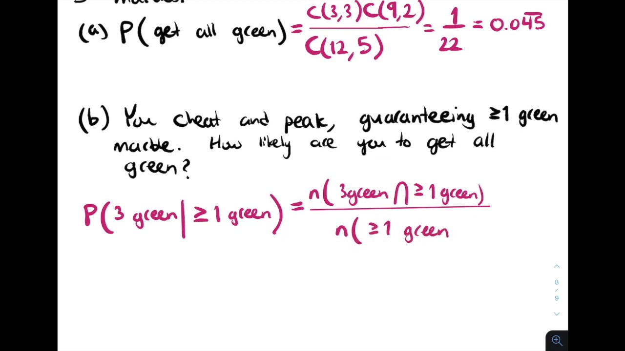 Conditional Probability Word Problems