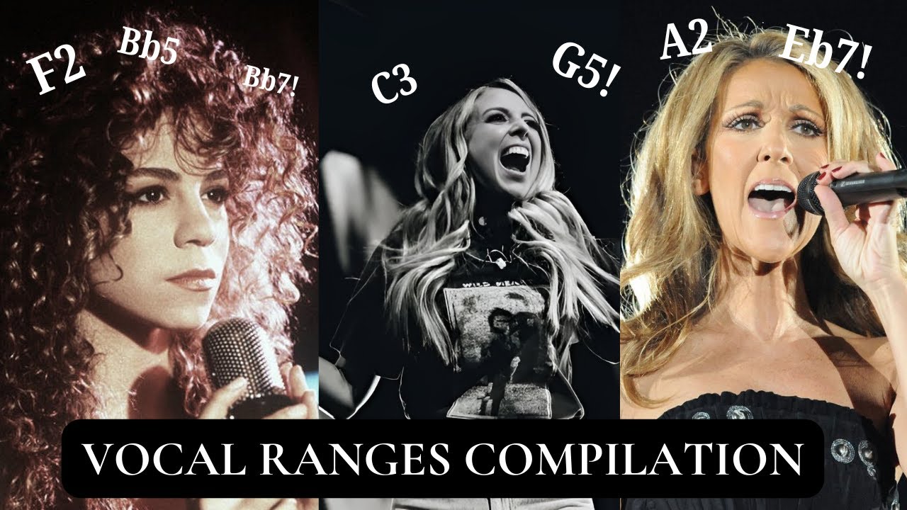 Famous Singers VOCAL RANGE Compilation