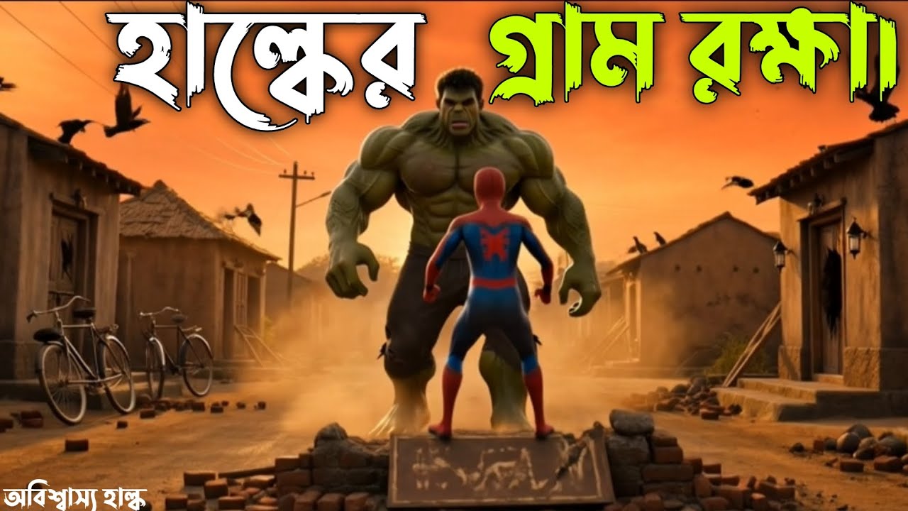 দেখুন হাল্ক কিভাবে তার গ্রাম কে রক্ষা করলো স্পাইডারম্যান এর হাত থেকে।