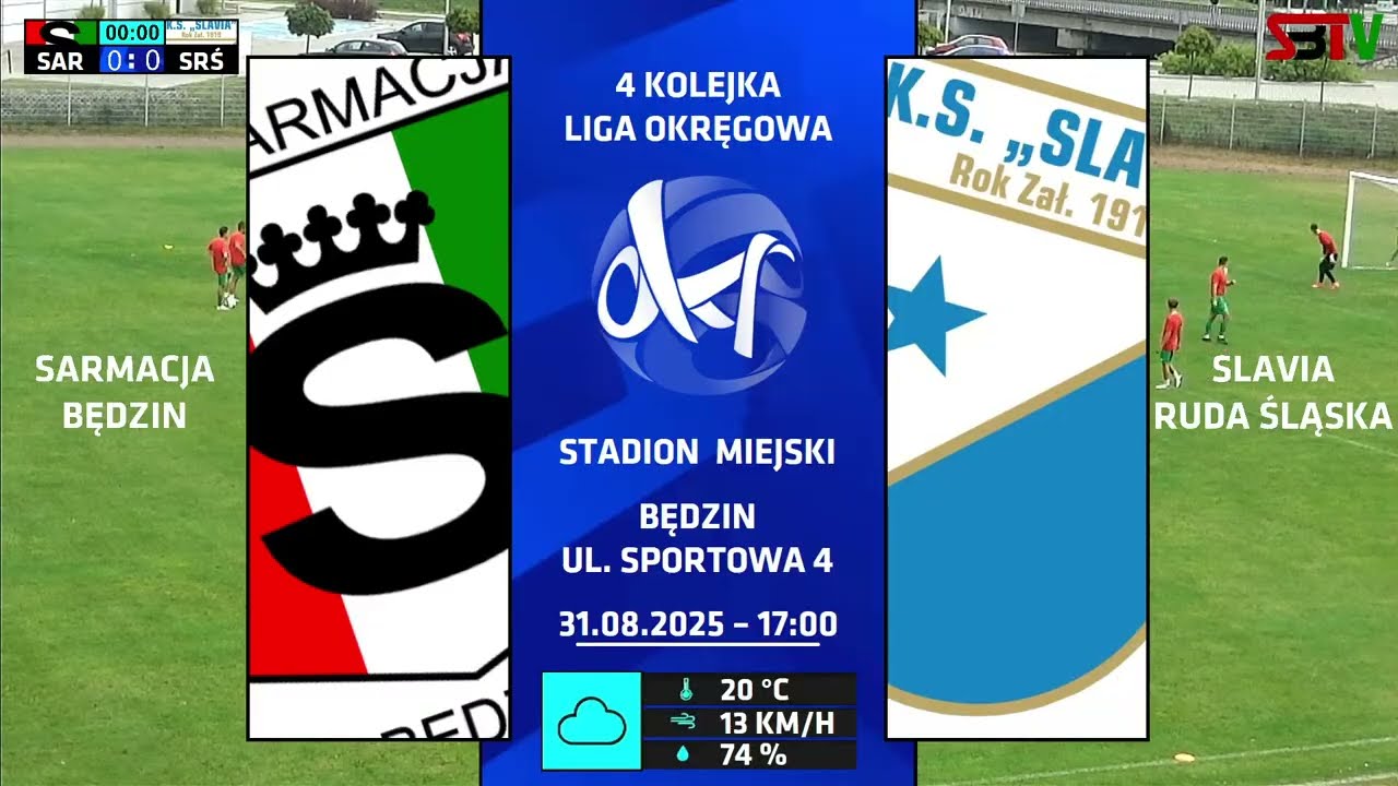 Liga Okręgowa: Sarmacja Będzin 13:0 (6:0) Slavia Ruda Śląska