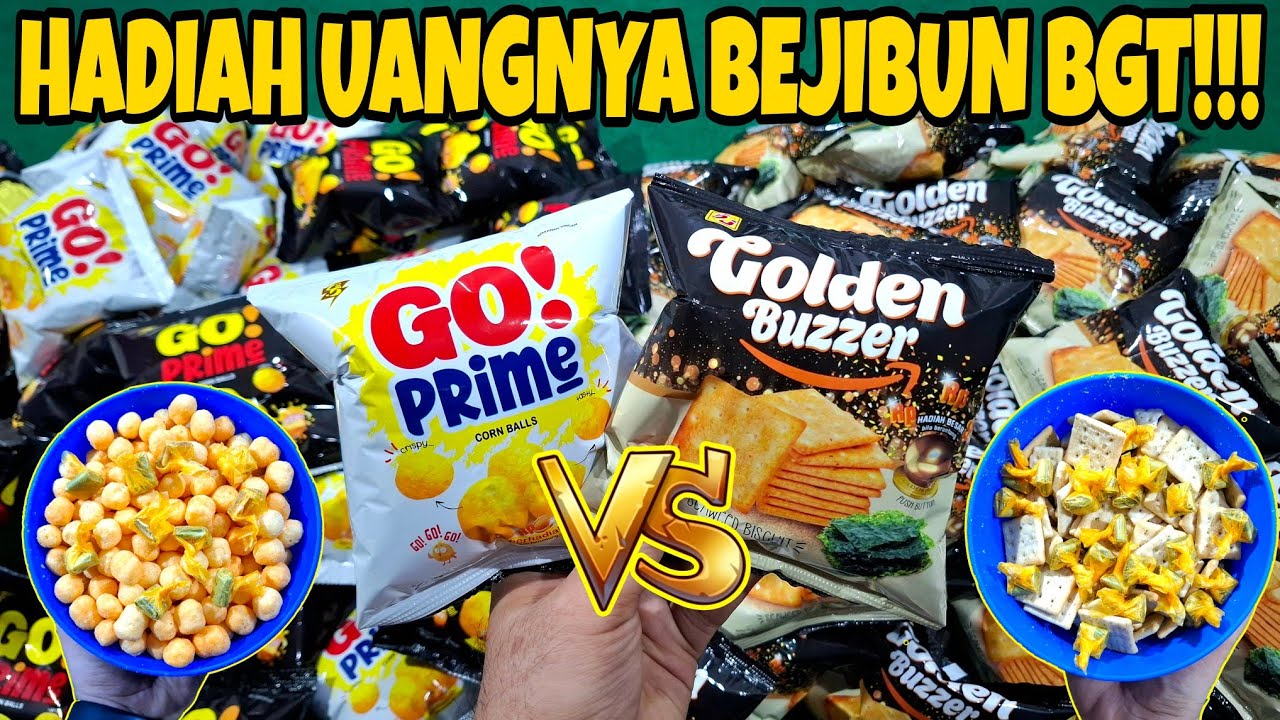 VIRAL!!! HADIAH UANGNYA BEJIBUN BGT!!! UNBOXING CIKI GOLDEN BUZZER vs GO PRIME BERHADIAH