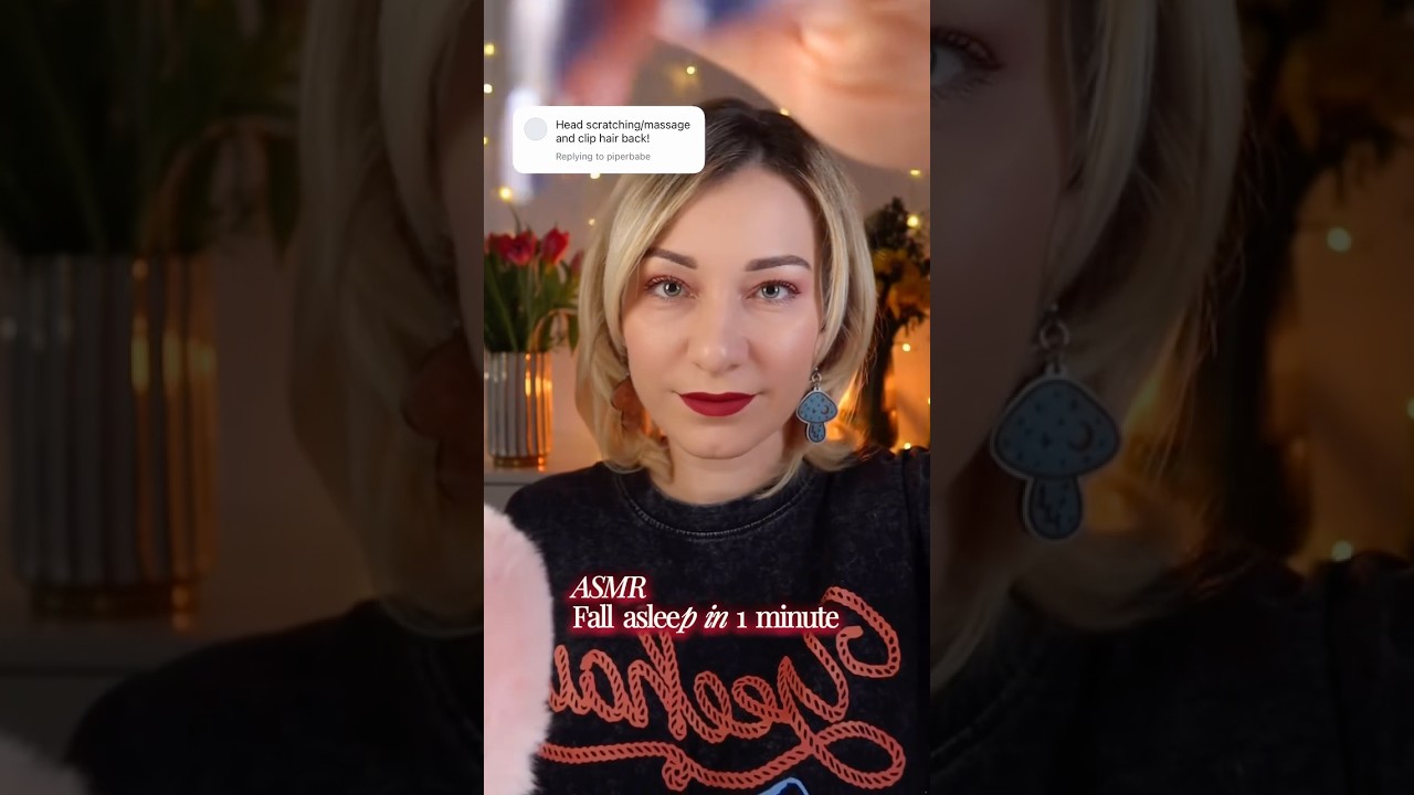Fall asleep in 1 minute 😴 #asmr #sleep #relaxing #tingles #sleepsounds #triggersforsleep