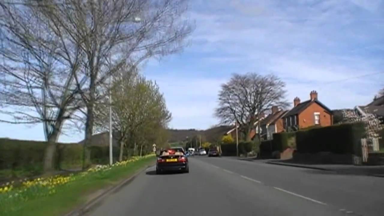 Driving On Chester Road A56, Helsby To Frodsham, Cheshire, England  Saturday, 2nd April 2011