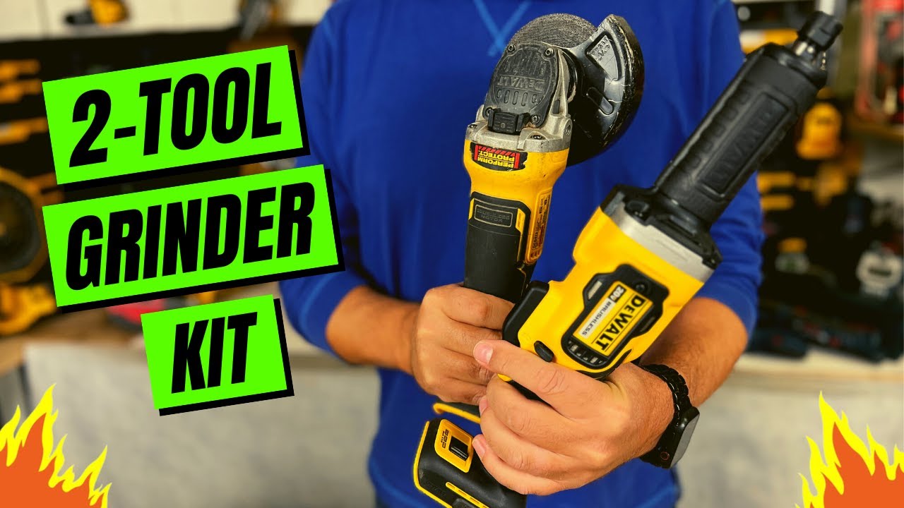 Комплект угловой шлифовальной машины и прямошлифовальной машины DEWALT 20V MAX DCK203P1