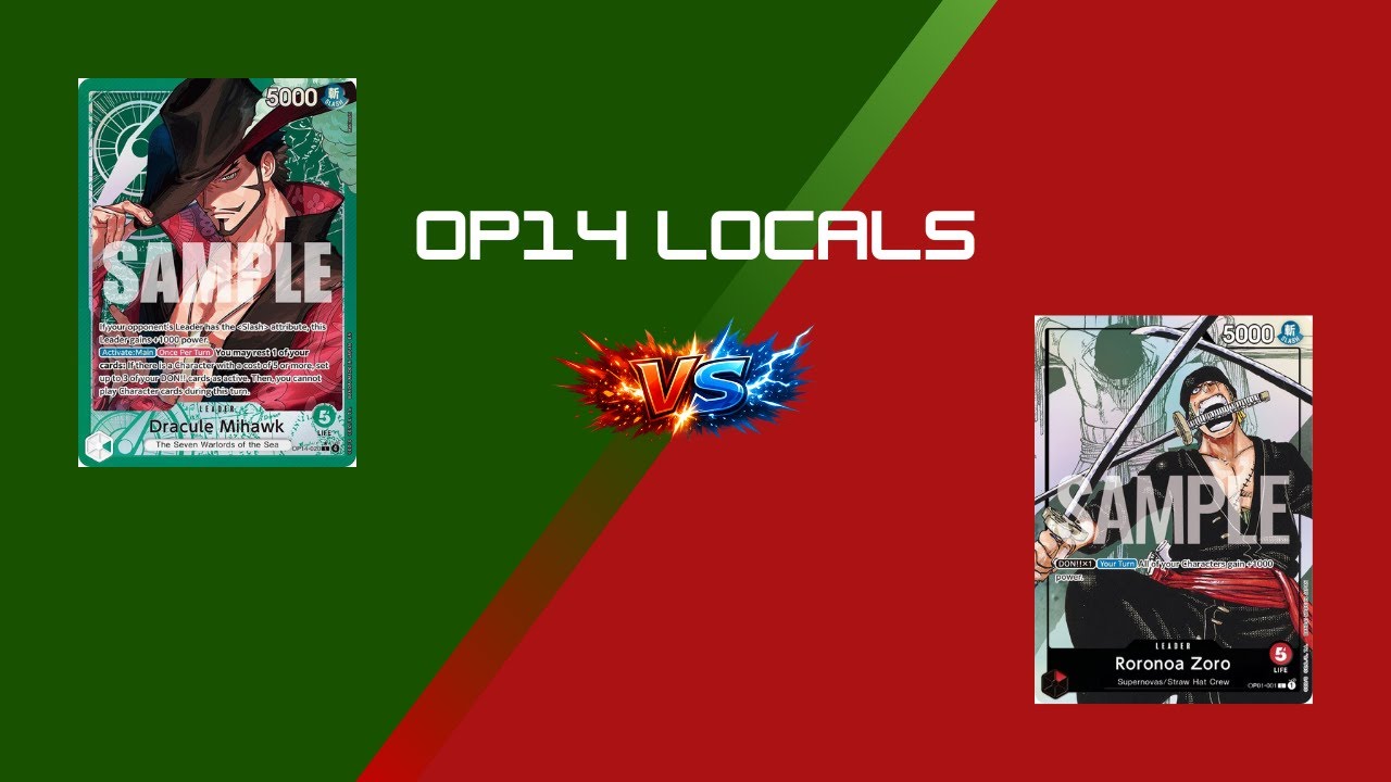 [OP14] OPTCG POV: Mihawk vs Red Zoro | Round 1 | Locals