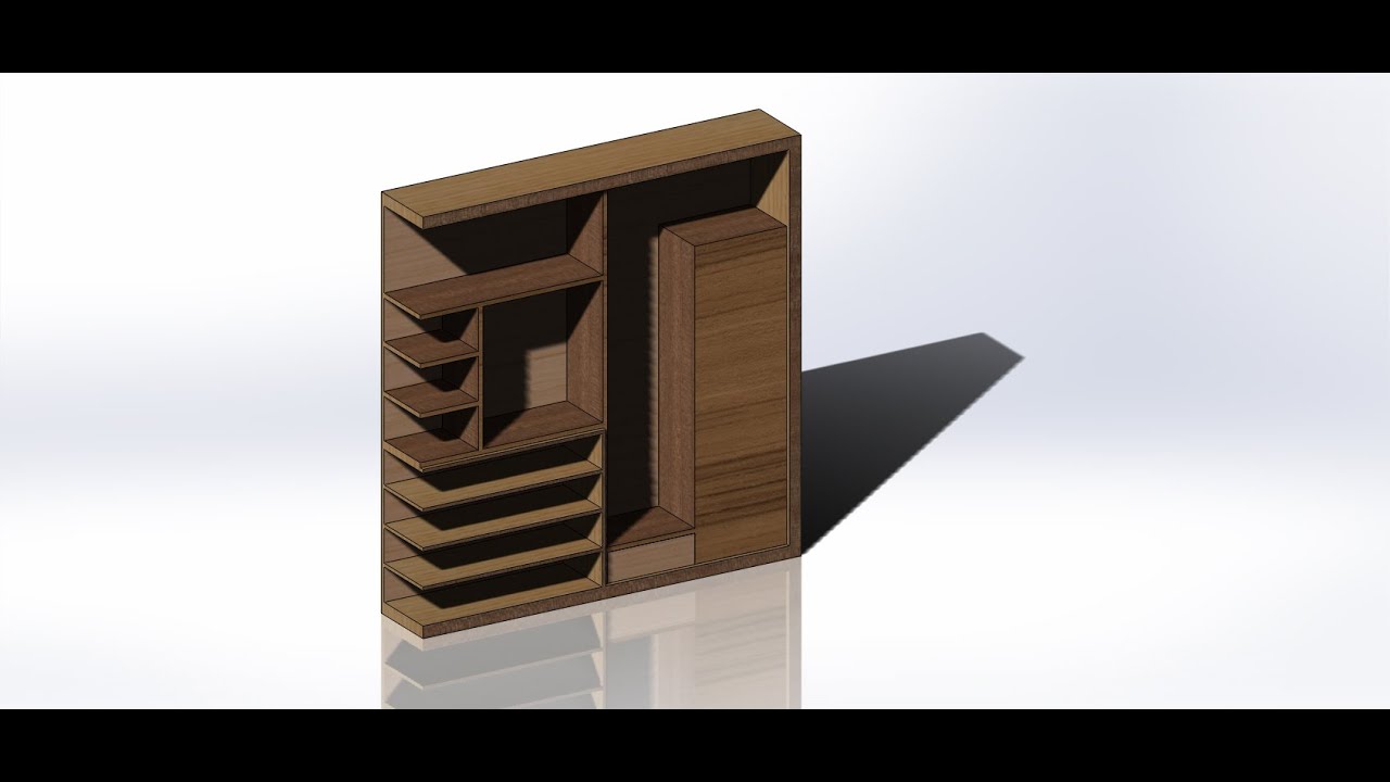 How to make wooden furniture in Solidworks #solidworks #furniture #tutorial