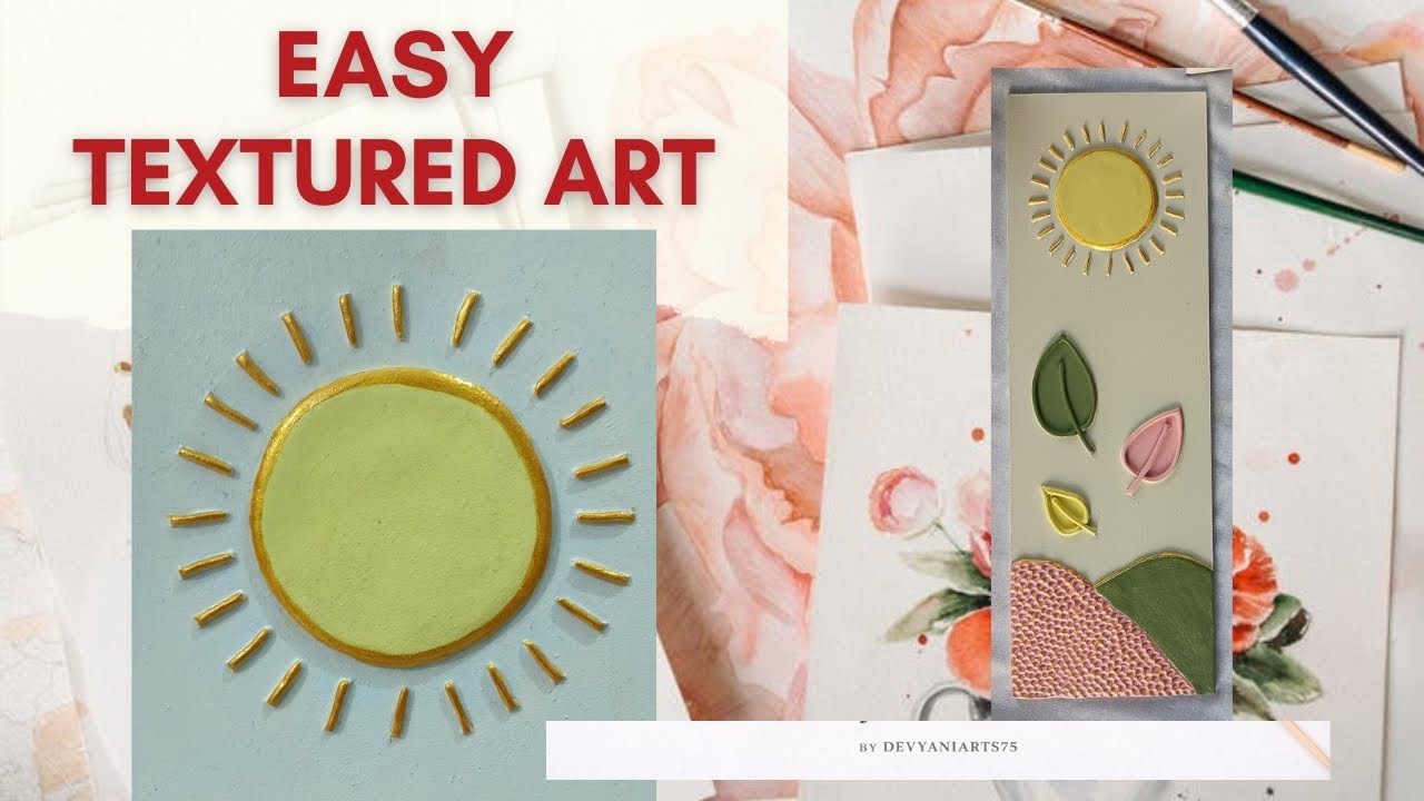 Sunshine Textured Art | art | ytvideo | ytshorts | new | home decors
