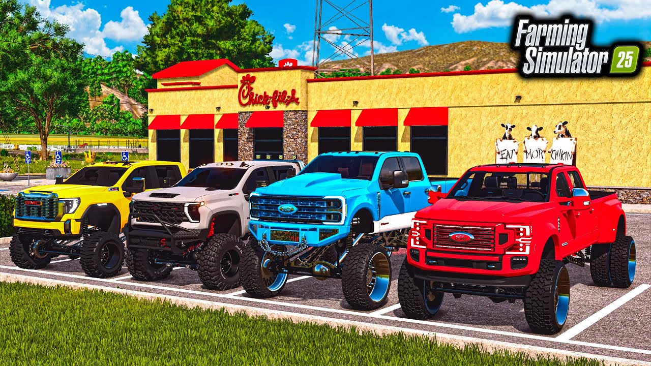 CUSTOM TRUCK MEET AT CHICK FIL-A! ($200,000 FORD) | FS25